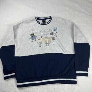 Regular Show Mens Group Portrait Panel Crewneck Embroidered Sweatshirt Size